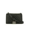 Chanel Boy handbag in black quilted leather - 360 thumbnail