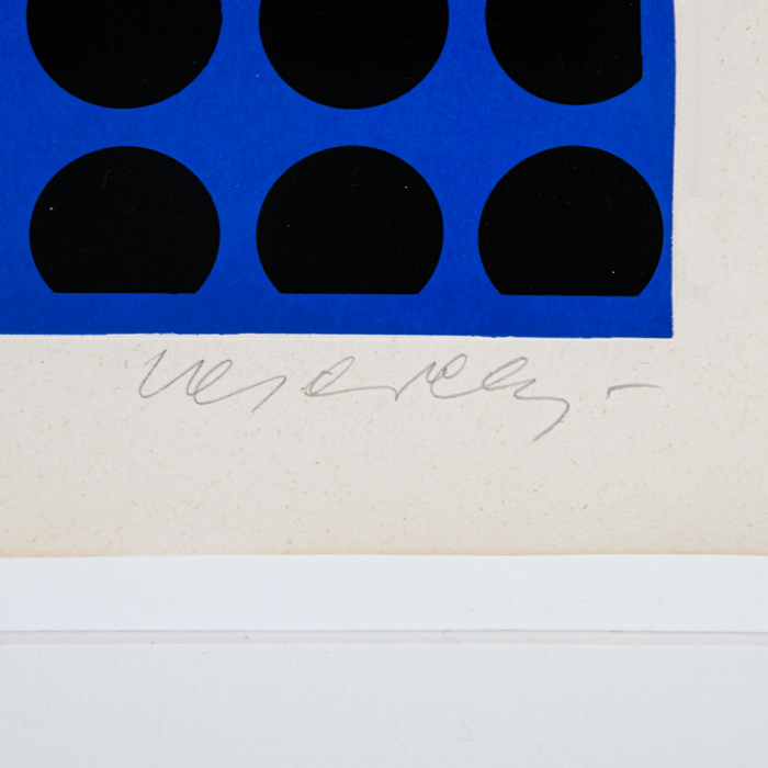 Victor Vasarely, "Carmi", silkscreen in colors on paper, signed, numbered and framed, of 1966 - Detail D3