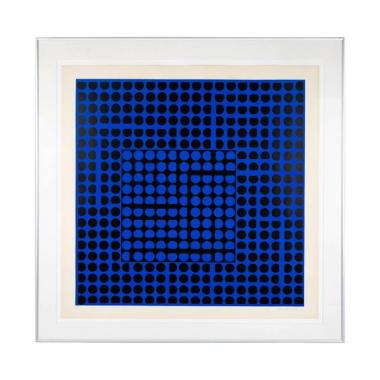 Victor Vasarely, "Carmi", silkscreen in colors on paper, signed, numbered and framed, of 1966