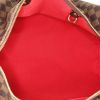Louis Vuitton Speedy 35 handbag in brown damier canvas and brown leather - Detail D2 thumbnail