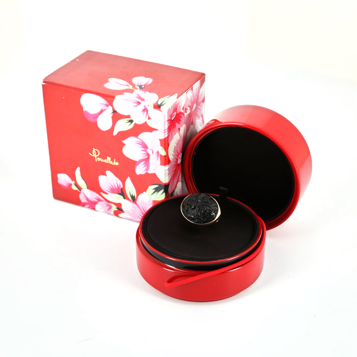 Sortija Pomellato Victoria en oro rosa,  azabache y diamante - Detail D2