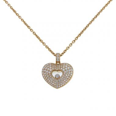 Chopard Happy Diamonds pendant in pink gold and diamonds