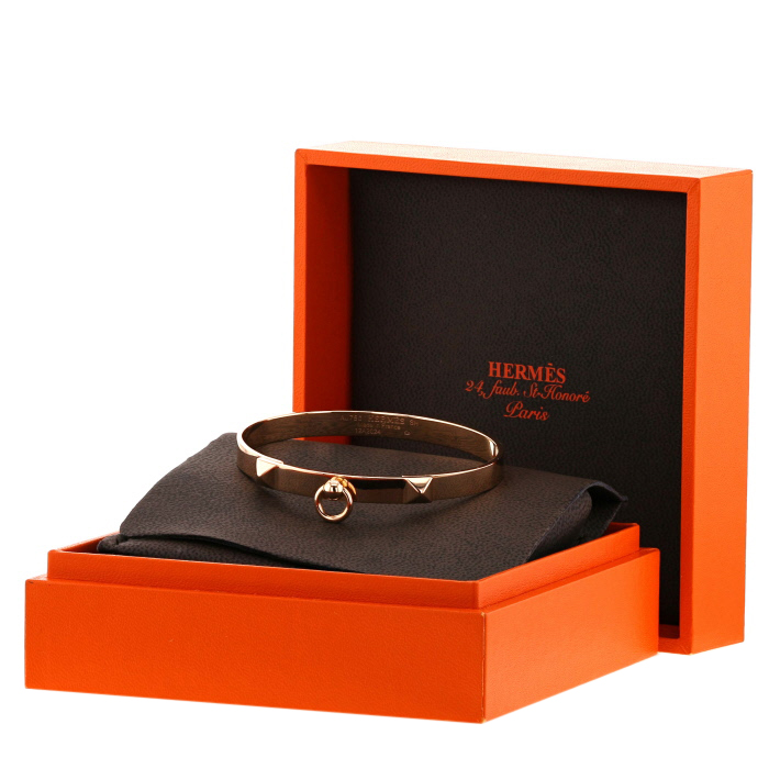 Bracciale Hermès Collier de chien modello piccolo in oro rosa - Detail D2