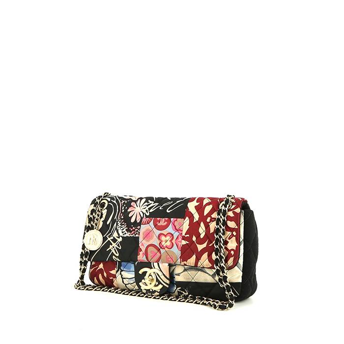Chanel Timeless handbag in multicolor quilted canvas and black quilted canvas - 00pp