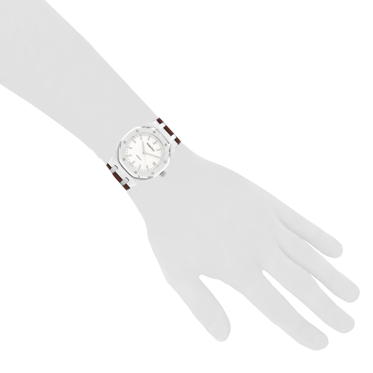 Audemars Piguet Royal Oak watch in brushed steel Ref:  15189ST Circa  2005 - Detail D1