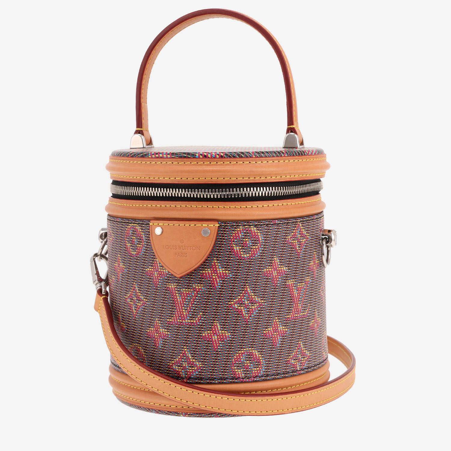 Louis Vuitton Cannes shoulder bag in pink monogram pop canvas and natural leather