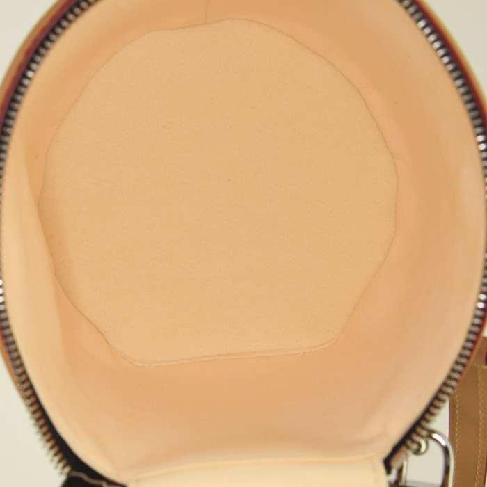 Borsa a tracolla Louis Vuitton Cannes in tela monogram pop rosa e pelle naturale - Detail D4