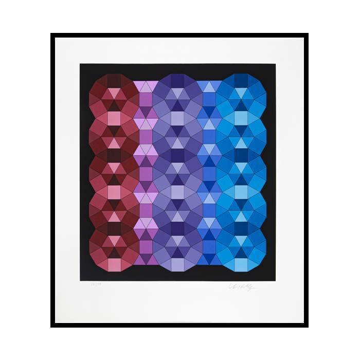 Victor Vasarely, "YKA", silkscreen in colors on paper, signed and numbered, of 1989 - 00pp
