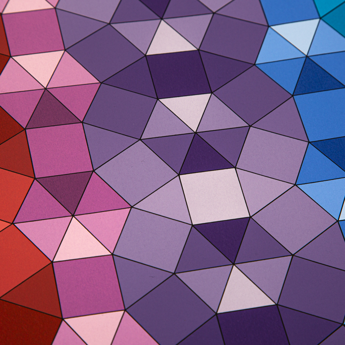 Victor Vasarely, "YKA", silkscreen in colors on paper, signed, numbered and framed, of 1989 - Detail D1