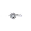 solitaire ring in white gold and diamonds - 00pp thumbnail