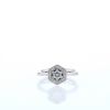 solitaire ring in white gold and diamonds - 360 thumbnail