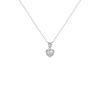 Necklace in white gold and diamonds (heart-shaped cut diamond 0.45 ct.) - 00pp thumbnail