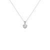Necklace in white gold and heart-shaped cut diamond (0.45 carat) - 00pp thumbnail
