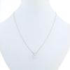 Necklace in white gold and diamonds (heart-shaped cut diamond 0.45 ct.) - 360 thumbnail
