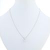 Necklace in white gold and heart-shaped cut diamond (0.45 carat) - 360 thumbnail