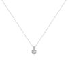 Collier en or blanc et diamants (diamant de taille coeur 0.45 ct.) - Detail D2 thumbnail