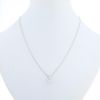 Necklace in white gold and heart-shaped cut diamond (0,45 carat) - 360 thumbnail