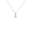 Necklace in white gold and diamonds (emerald cut 0.45 ct. diamond) - 00pp thumbnail