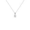 Necklace in white gold and emerald cut diamond (0.45 carat) - 00pp thumbnail