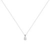 Necklace in white gold and diamonds (emerald cut 0.45 ct. diamond) - Detail D2 thumbnail