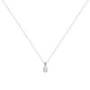 Necklace in white gold and emerald cut diamond (0.45 carat) - Detail D2 thumbnail