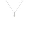 Necklace in white gold and pear cut diamond (0.43 carat) - 00pp thumbnail