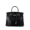 Hermes Birkin 30 cm handbag in mate black niloticus crocodile - 360 thumbnail