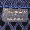 Shopping bag Dior Book Tote modello grande in tela blu con motivo forato - Detail D3 thumbnail