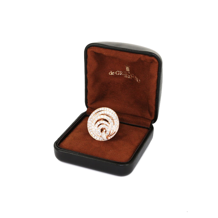 De Grisogono Gypsy ring in pink gold and diamonds - Detail D2