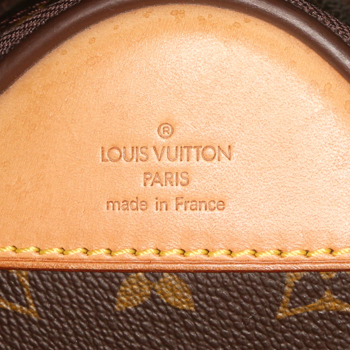 Maleta Louis Vuitton  Pegase en lona Monogram marrón y cuero natural - Detail D4