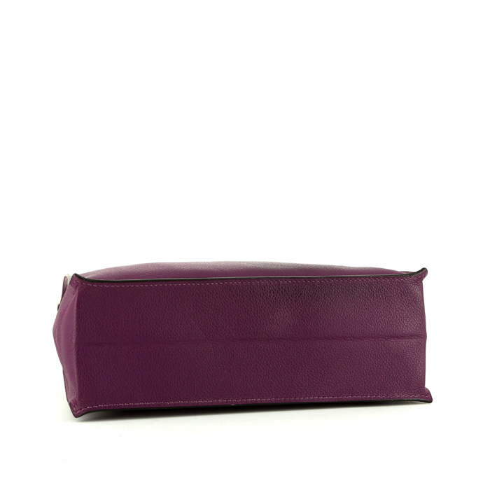 Pochette-ceinture Hermès Danse en cuir Evergrain violet Anemone - Detail D5