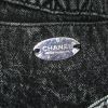 Bolso de mano Chanel Timeless jumbo en lona denim degradada verde y negra - Detail D4 thumbnail