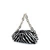Bottega Veneta Chain Pouch handbag in black and white leather - 00pp thumbnail