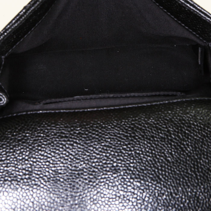 Borsa a tracolla Chanel  Mini Timeless in pelle trapuntata nera - Detail D2
