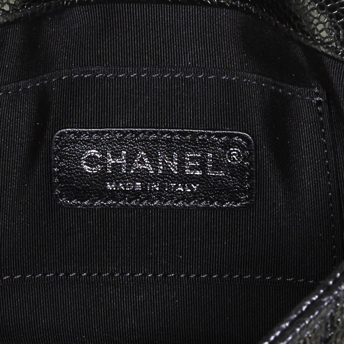 Bolso bandolera Chanel  Mini Timeless en cuero acolchado negro - Detail D3