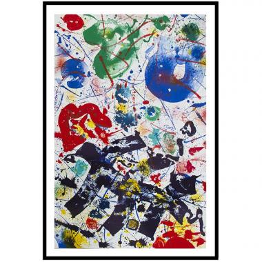 Sam Francis, "Sans titre" (SF 357), lithographie en couleurs sur papier, signée et numérotée, de 1992