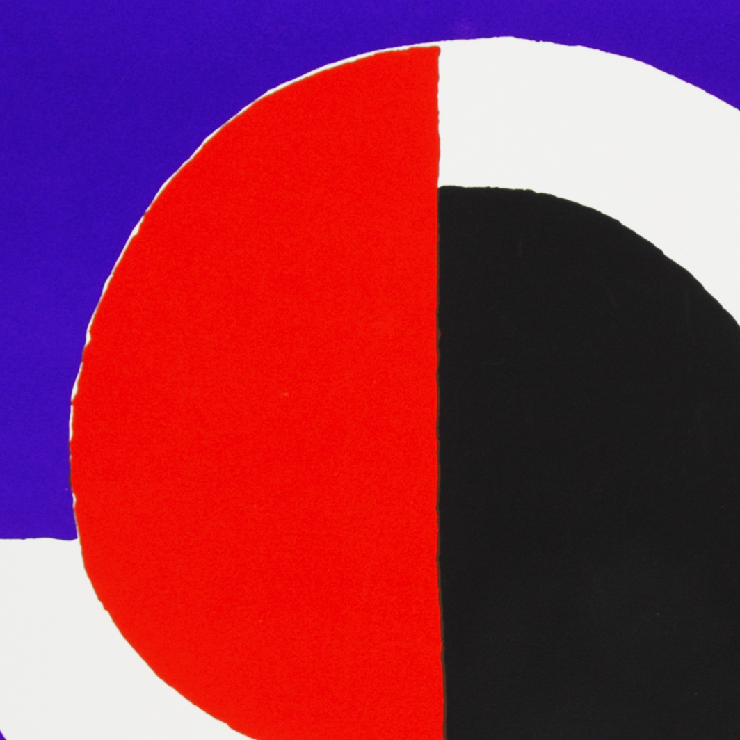 Sonia Delaunay, "Gallery Bing exhibition", lithograph in colors on paper, signed, numbered and framed, of 1964. - Detail D1