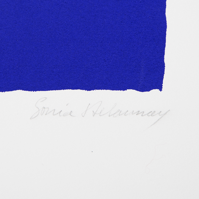 Sonia Delaunay, "Exposition galerie Bing", lithographie en couleurs sur papier, signée, numérotée et encadrée, de 1964 - Detail D2