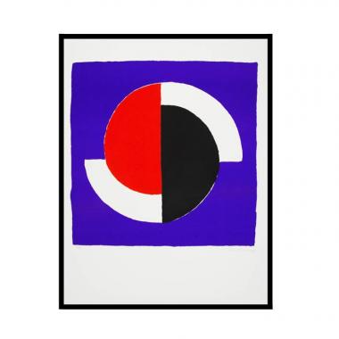 Sonia Delaunay, "Exposition galerie Bing", lithographie en couleurs sur papier, signée, numérotée et encadrée, de 1964