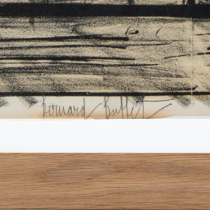 Bernard Buffet, "La porte Saint-Martin", lithographie en couleurs sur papier vélin, signée, numérotée et encadrée, de 1962 - Detail D2