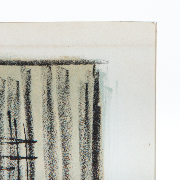 Bernard Buffet, "La porte Saint-Martin", lithographie en couleurs sur papier vélin, signée, numérotée et encadrée, de 1962 - Detail D3