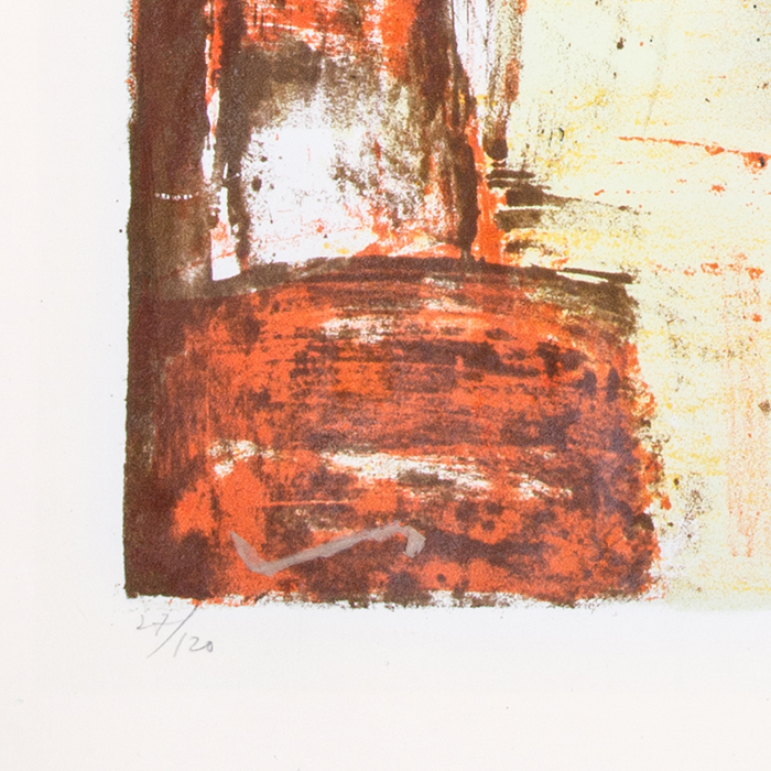 Zao Wou-Ki, "Untitled", lithograph in 6 colors on Vélin paper, signed, numbered, dated and framed, of 1974 - Detail D2