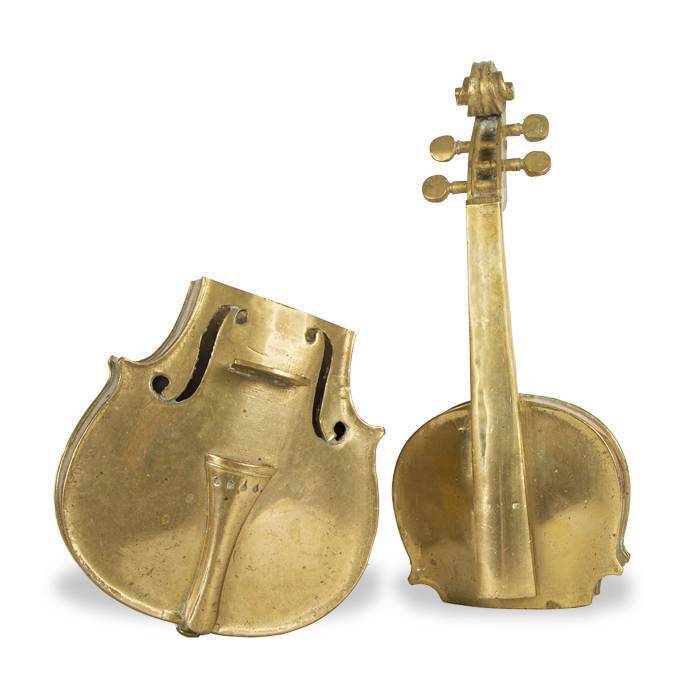 Arman, "Violon", gilded patinated bronze sculpture, Jacques Putman limited edition, signed and numbered, of 1972 - 00pp