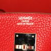 Bolso de mano Hermes Birkin 40 cm en cuero togo rojo - Detail D3 thumbnail
