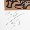 Robert Combas, "Au boulot", lithograph in black and brown on paper, signed, numbered, dated and framed, of 2003 - Detail D2 thumbnail