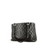 Shopping bag Chanel Shopping GST in pelle martellata e trapuntata nera - 00pp thumbnail