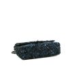 Bolso de mano Chanel Timeless en lona acolchada negra y lentejuelas azules - Detail D5 thumbnail