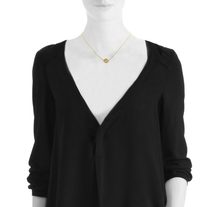 Dinh Van Double Sens necklace in yellow gold - Detail D1