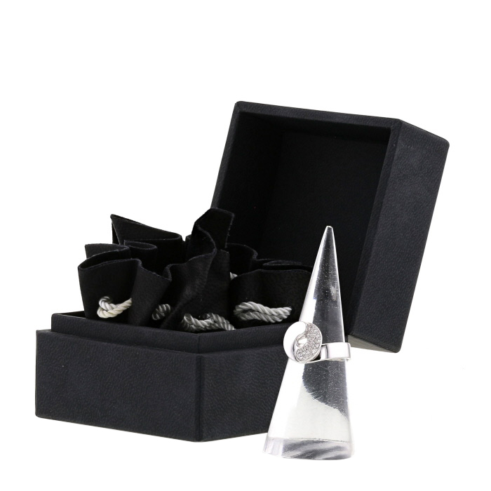 Anello Dinh Van Double Sens in oro bianco e diamanti - Detail D2