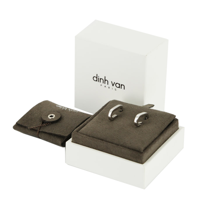 Paire de boucles d'oreilles Dinh Van Maillons en or blanc - Detail D2